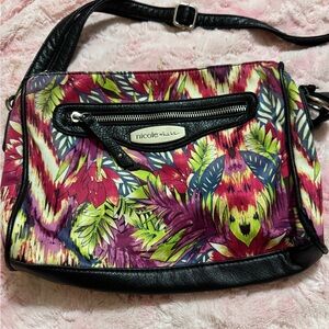 Nicole Miller Vibrant Floral Crossbody Bag